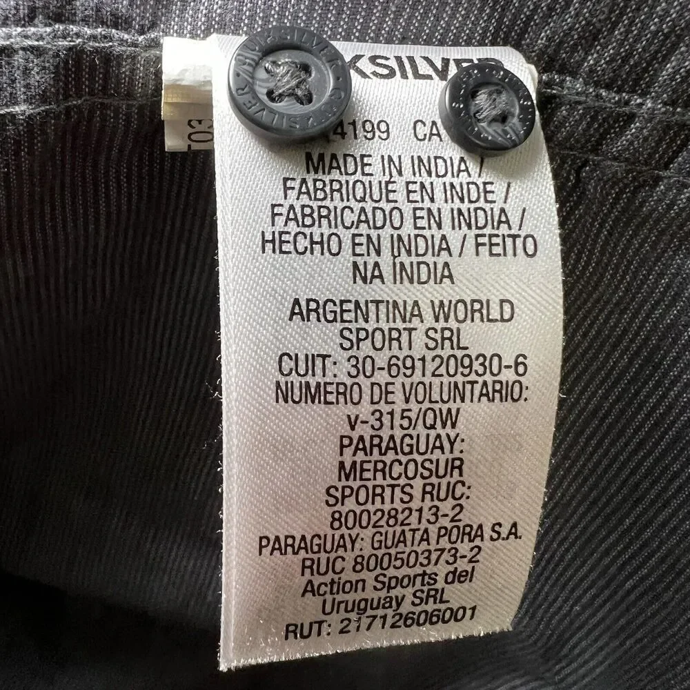 Quiksilver Modern Fit Button Down Shirt Mens Size M Medium Gray Long Sleeve EUC